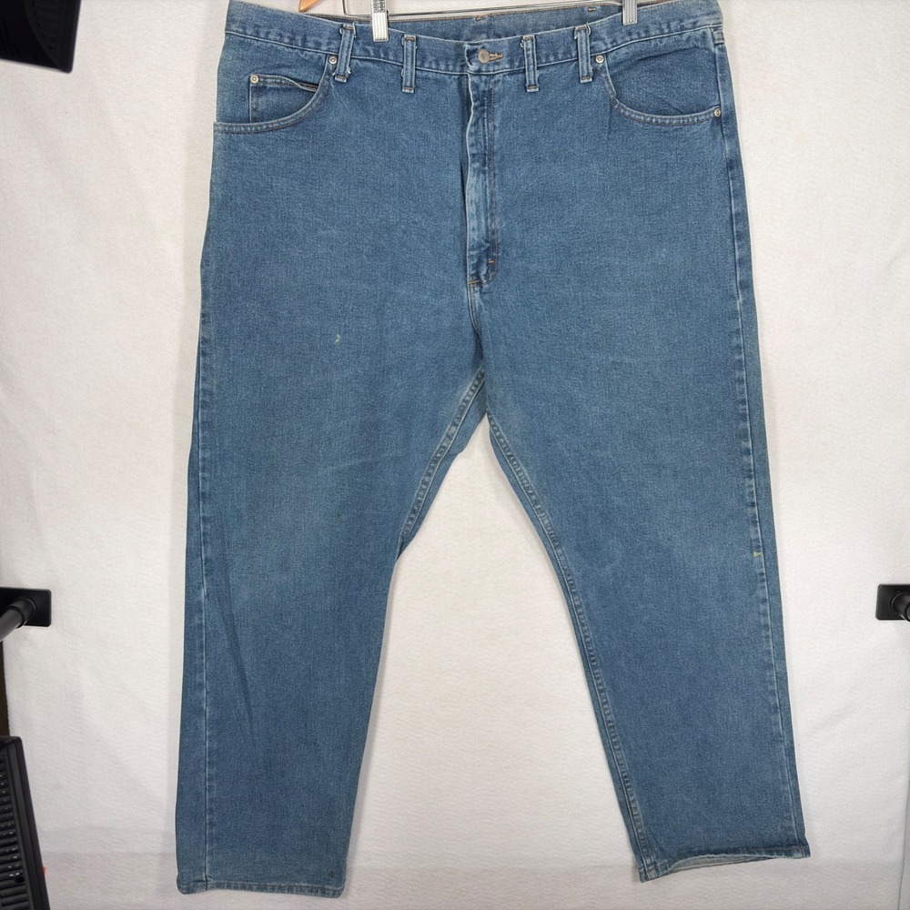 Wrangler Hero Authentic Jeans Mens 44x32 Blue Denim Straight Leg 97601DR